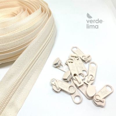 Fecho zipper malha 5 - Pack de 5 metros com 10 cursores