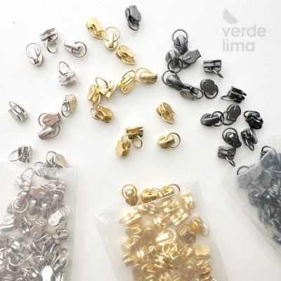 Cursores de fecho zipper malha 3 com argola