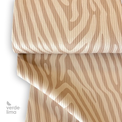 Bombazine estampada  - Zebra tons bege