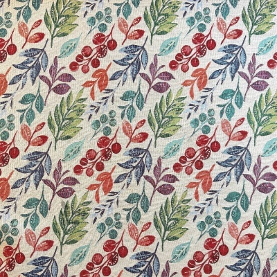 Tecido gobelin - Bagas e folhas