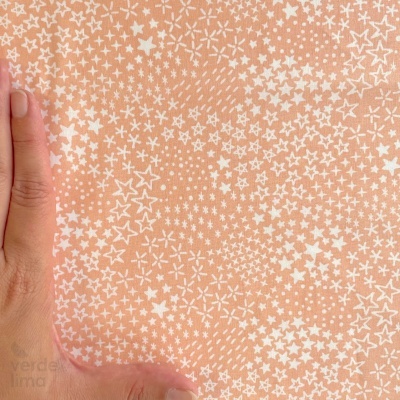 Tecido de algodão - Sleepy Friends - Stars Peach