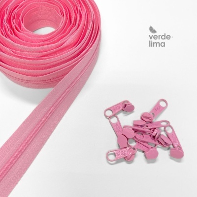 Fecho zipper malha 3 - Pack de 5 metros com 10 cursores
