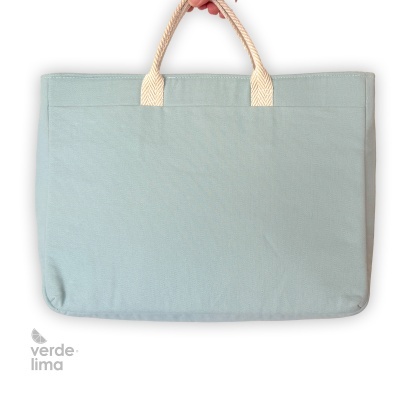 Mala de portátil - Canvas azul claro