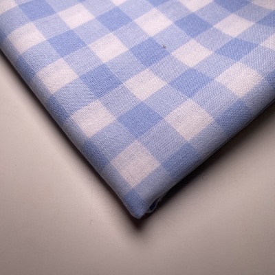 Retalho 20x144cm - Xadrez vichy médio - Azul Claro