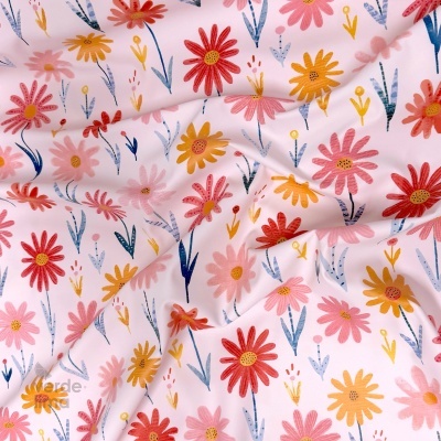 Tecido raincoat - Margaridas