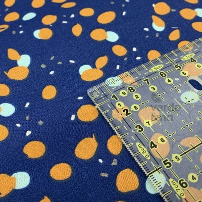 Retalho 35x150cm - Blue leaves - seeds