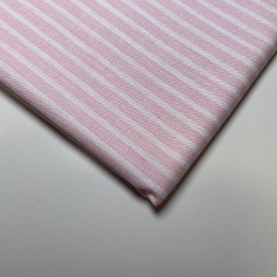 Retalho 50x50cm - Tecido de Algodão - Riscas - Stripes - Rosa Claro