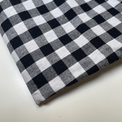 Retalho 31x144cm - XADREZ VICHY MÉDIO - PRETO