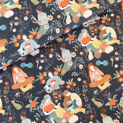 Tecido de algodão - Handmade Love