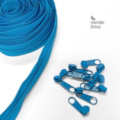 Fecho zipper malha 3 - Pack de 5 metros com 10 cursores