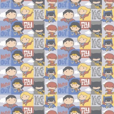 Tecido de Algodão - Justice League Heroes in Action