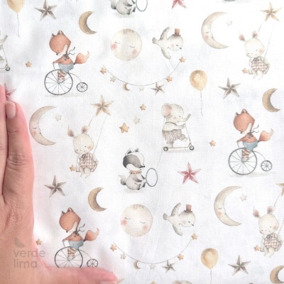 Tecido de Algodão - Estampado digital - Sleepy