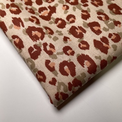 Retalho 35x150cm - Tecido de Algodão - Animal Print Tons Terra