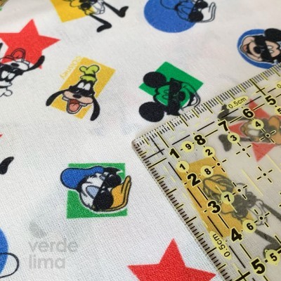 Tecido de Algodão - Mickey and friends - sunglasses