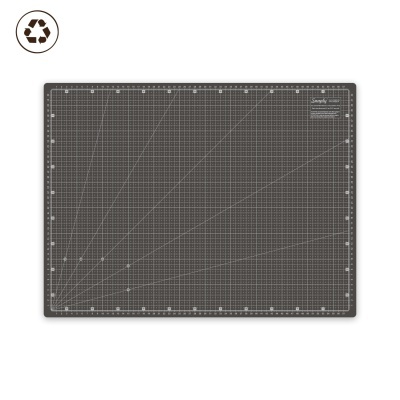 Base de Corte A2 (45x60cm) em PVC reciclado - Preto/Taupe