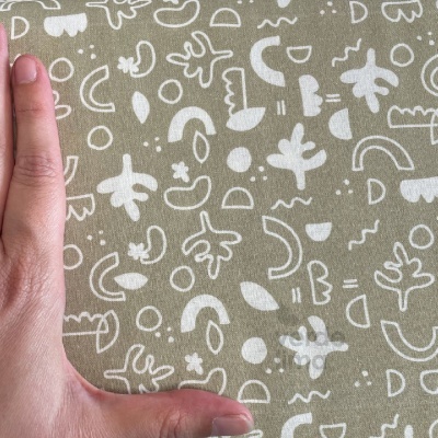 Tecido de Algodão - Desert shapes - khaki