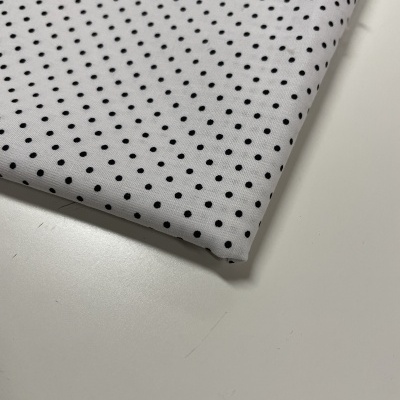 Retalho 34x150cm - TECIDO DE ALGODÃO - PINTAS - PETIT DOTS - PINTAS PRETAS COM FUNDO BRANCO