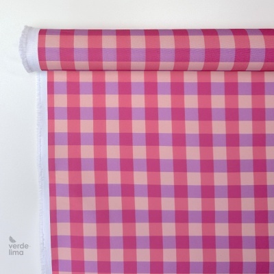 Nylon Impermeável - Xadrez violeta