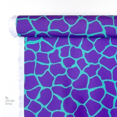 Nylon Impermeável - Malhado Roxo e verde