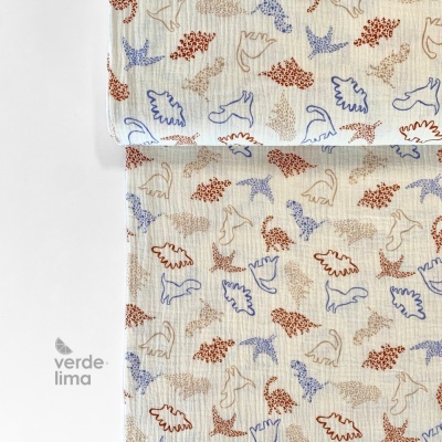 Musselina - Dinossauros em silhueta