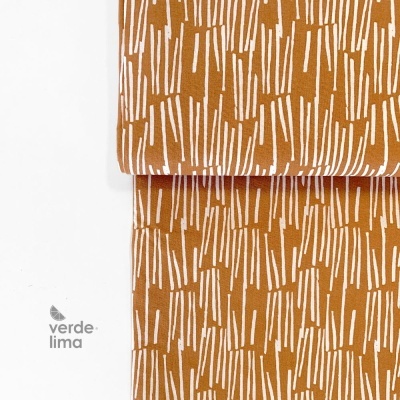 Tecido de Algodão - Riscado Ferrugem