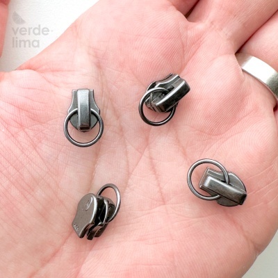 Cursores de fecho zipper malha 3 com argola
