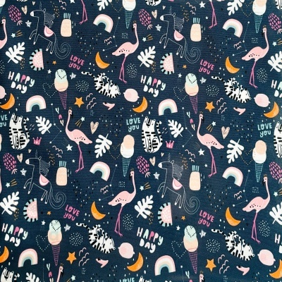 Tecido Plastificado - Rainbow unicorn