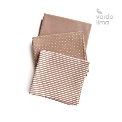 Pack de retalhos - Básicos de algodão - Bege Escuro