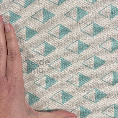 Panamá estampado - Geometric aqua
