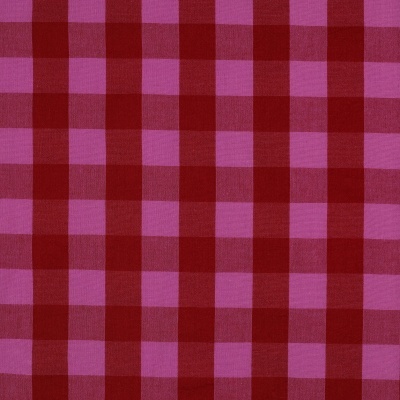 Xadrez de algodão - Vermelho e fuschia