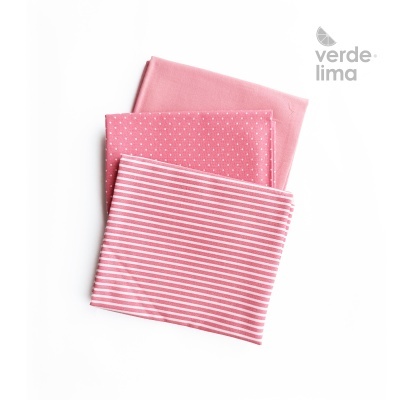 Pack de retalhos - Básicos de algodão - Rosa Médio