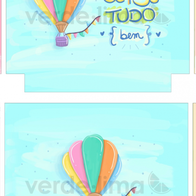 Painel para costurar - bolsinha frases Pandoca - Vai ficar tudo bem