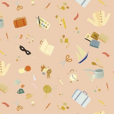 Tecido de Algodão - The Littlest Family's Big Day - Toss Blush