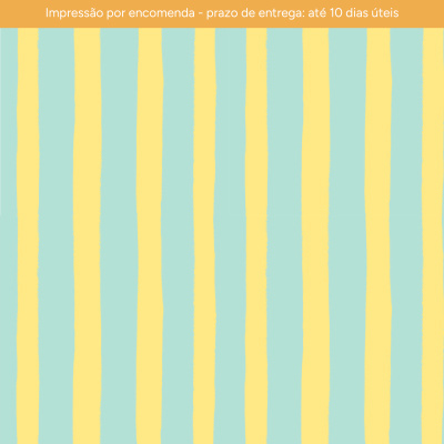 IMPRESSÃO POR ENCOMENDA - Riscas Amarelo e Menta