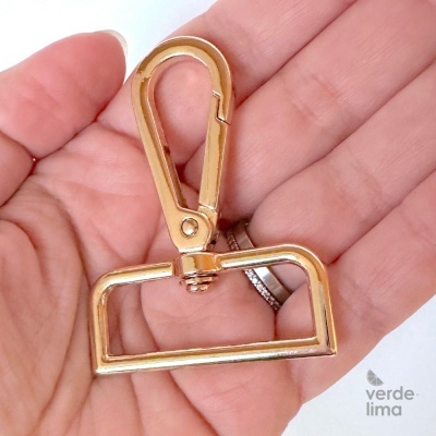 Mosquetão premium rectangular para alças de 40mm