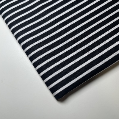 Retalho 24x150cm - Tecido de Algodão - Riscas - Stripes - Preto