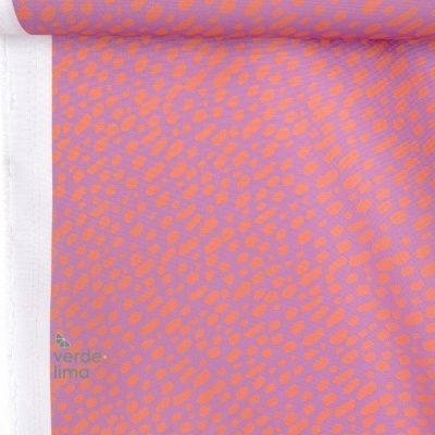 Nylon Impermeável - Salpicos laranja e lilás