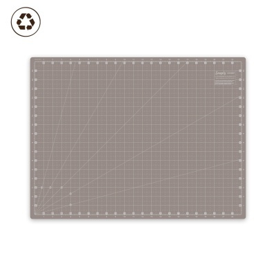 Base de Corte A2 (45x60cm) em PVC reciclado - Preto/Taupe