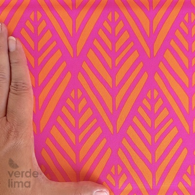 Minimate Impermeável - Geométrico rosa e laranja