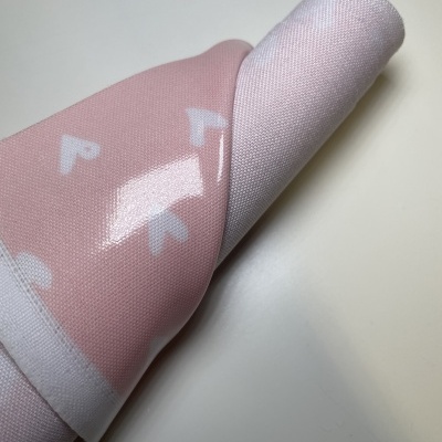 Retalho 32x123cm - Corações rosa (plastificado)