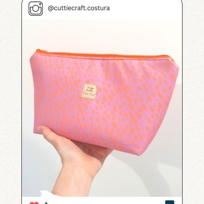 Nylon Impermeável - Salpicos laranja e lilás