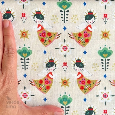 Tecido de Algodão - Nordic noel - Anjos