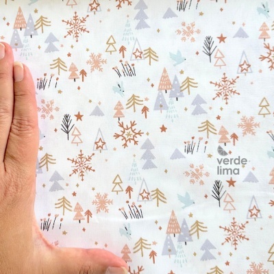 Tecido de Algodão - Winter Friends - Floresta