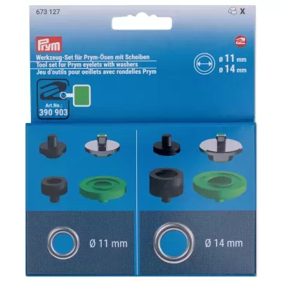 Matrizes para ilhoses Prym de 11 e 14 mm