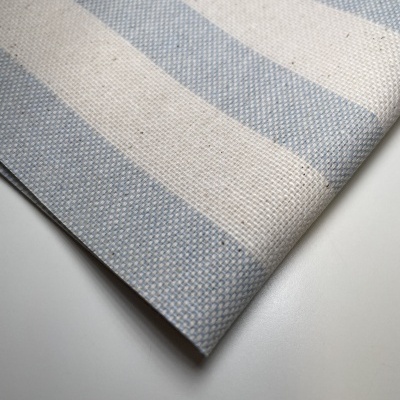 Retalho 24x140cm - Linho Alentejano com riscas - Resinado - Azul Claro