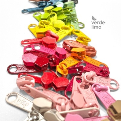 Fecho zipper malha 3 - Pack de 5 metros com 10 cursores