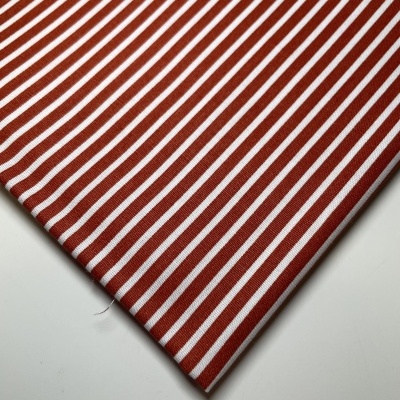 Retalho 50x50cm - Tecido de Algodão - Riscas - Stripes - Tijolo