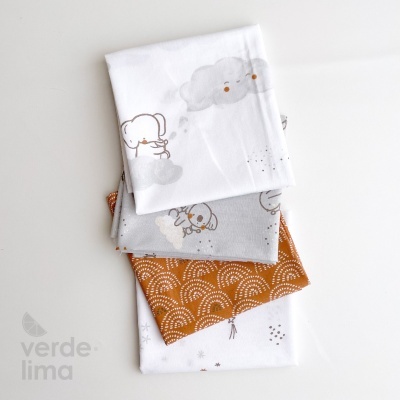 Pack de retalhos - Animais nas nuvens