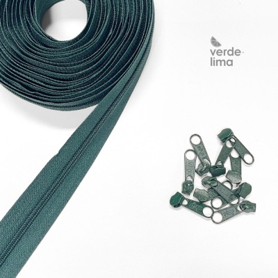 Fecho zipper malha 3 - Pack de 5 metros com 10 cursores