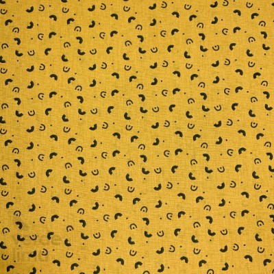 Tecido de algodão - Astro kitty and friends - arcos fundo amarelo